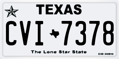TX license plate CVI7378