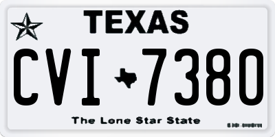 TX license plate CVI7380