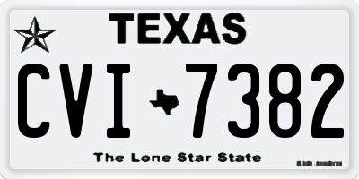 TX license plate CVI7382