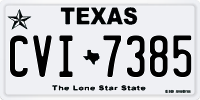 TX license plate CVI7385