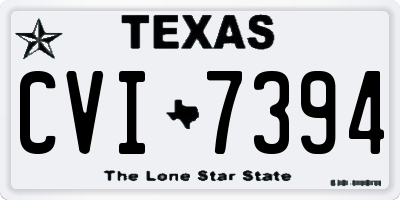 TX license plate CVI7394