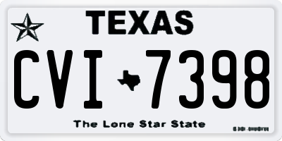 TX license plate CVI7398