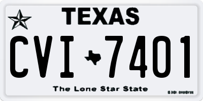 TX license plate CVI7401