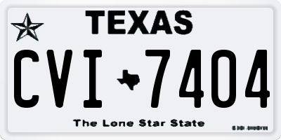 TX license plate CVI7404