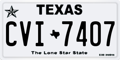 TX license plate CVI7407