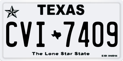 TX license plate CVI7409