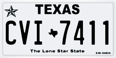 TX license plate CVI7411