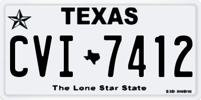 TX license plate CVI7412