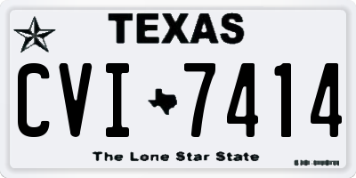 TX license plate CVI7414