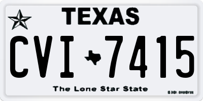 TX license plate CVI7415