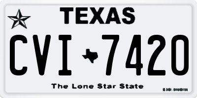 TX license plate CVI7420