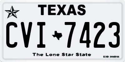 TX license plate CVI7423