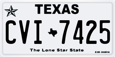 TX license plate CVI7425