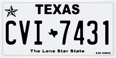 TX license plate CVI7431