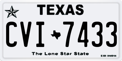 TX license plate CVI7433