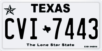 TX license plate CVI7443