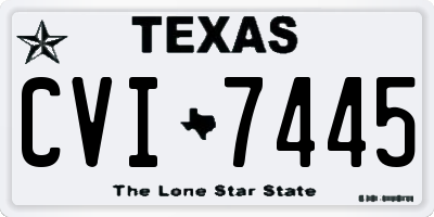 TX license plate CVI7445