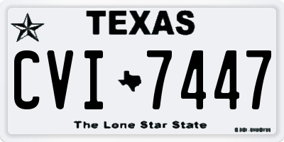 TX license plate CVI7447