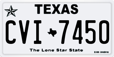 TX license plate CVI7450