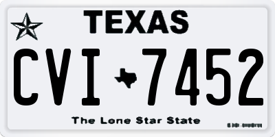 TX license plate CVI7452