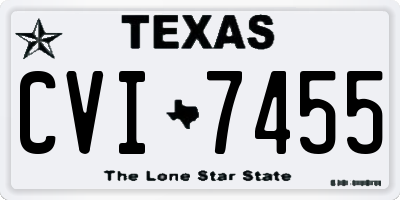 TX license plate CVI7455