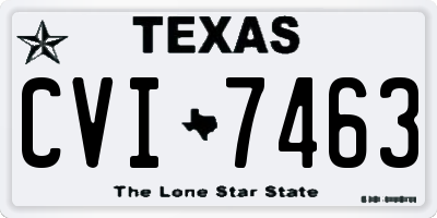 TX license plate CVI7463