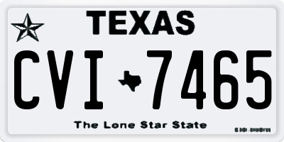 TX license plate CVI7465
