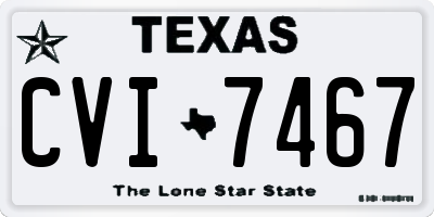 TX license plate CVI7467