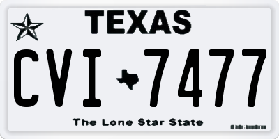 TX license plate CVI7477