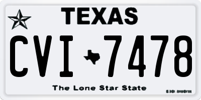 TX license plate CVI7478
