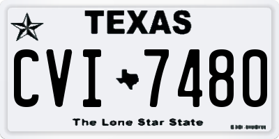 TX license plate CVI7480