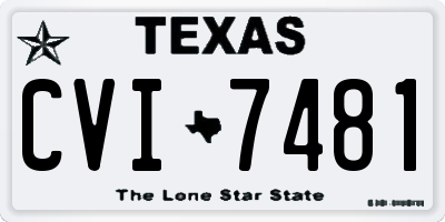 TX license plate CVI7481