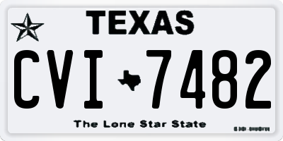 TX license plate CVI7482