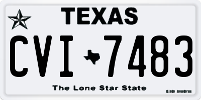 TX license plate CVI7483