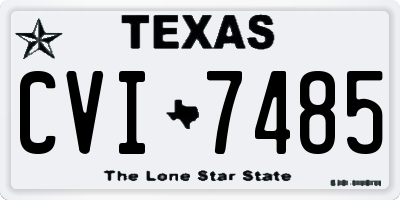 TX license plate CVI7485