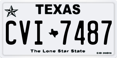 TX license plate CVI7487