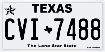 TX license plate CVI7488