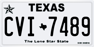 TX license plate CVI7489