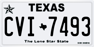 TX license plate CVI7493