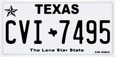 TX license plate CVI7495