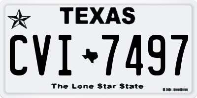 TX license plate CVI7497