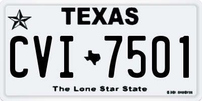 TX license plate CVI7501