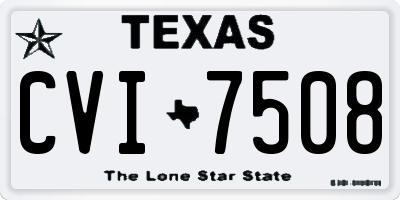 TX license plate CVI7508