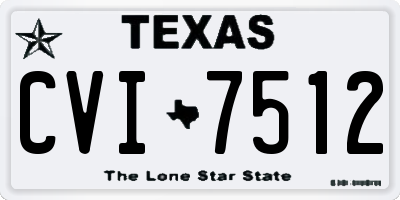 TX license plate CVI7512