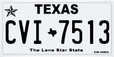 TX license plate CVI7513
