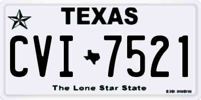 TX license plate CVI7521