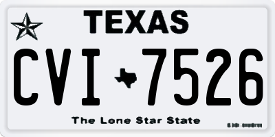 TX license plate CVI7526