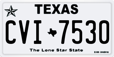 TX license plate CVI7530