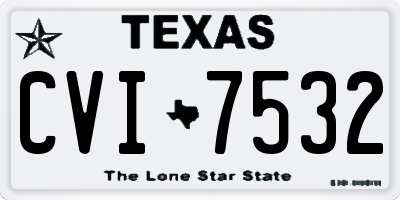 TX license plate CVI7532