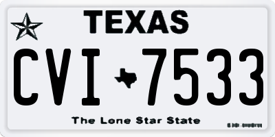 TX license plate CVI7533